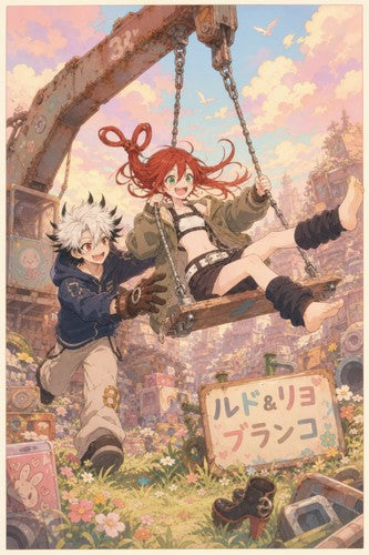 Gachiakuta Gk22 Cute Rudo Riyo Junk Swing Kawaii Anime Poster