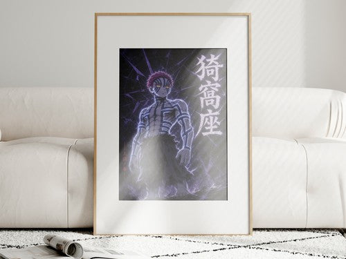 Demon Slayer Dv01 Akaza Electric Profile Anime Poster