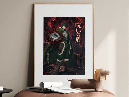 The Rising of the Shield Hero Naofumi Curse Shield Anime Movie Key Art Anime Pos