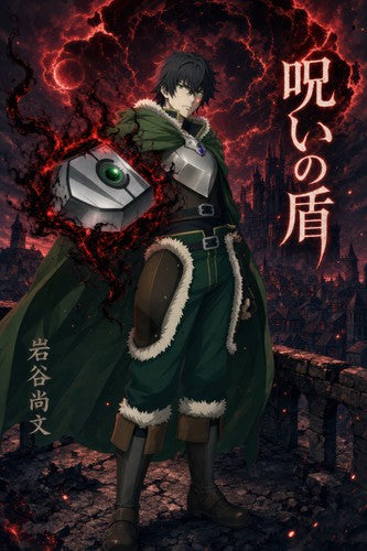 The Rising of the Shield Hero Naofumi Curse Shield Anime Movie Key Art Anime Pos