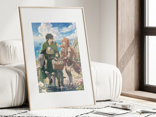 The Rising of the Shield Hero Romance Plus Seaside Bicycle Walk Anime Poster