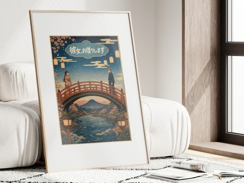 Rent a Girlfriend G10 Ukiyoe Bridge Anime Poster