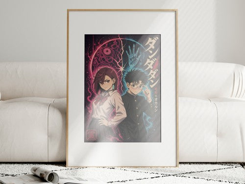 Dandadan Ddd01 Momo Okarun Dark Pop Anime Poster