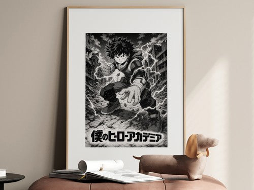 My Hero Academia G5 Deku Bw Manga Anime Poster