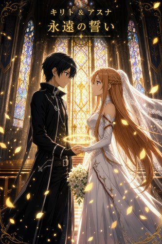 Sword Art Online Sao05 Kirito Asuna Wedding Church Ceremonial Key Visual Anime P