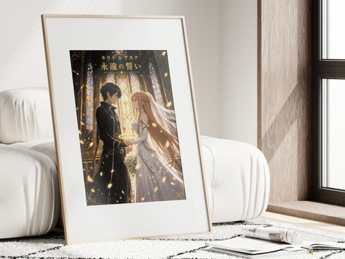 Sword Art Online Sao05 Kirito Asuna Wedding Church Ceremonial Key Visual Anime P