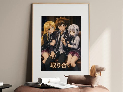 High School DxD P08 Issei Asia Koneko Affection Anime Poster
