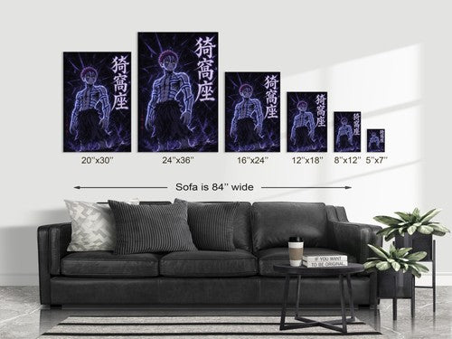 Demon Slayer Dv01 Akaza Electric Profile Anime Poster