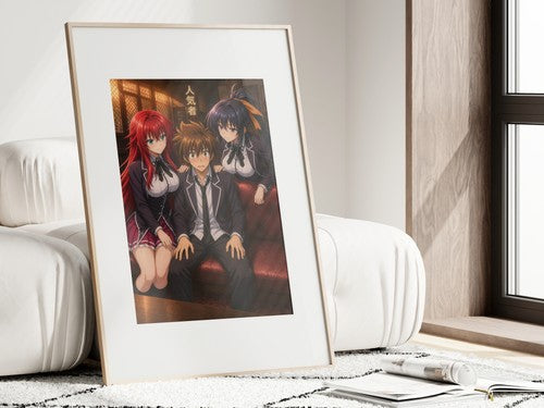 High School DxD P05 Issei Rias Akeno Rivalry Anime Poster
