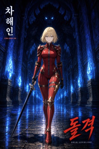 Solo Leveling Sl16 Haein Walking Toward Camera Dungeon Polished Anime Anime Post