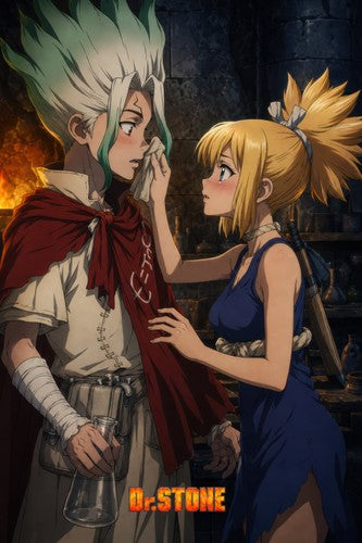Dr. Stone P19 Senku Kohaku Care Anime Poster