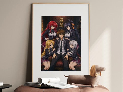 High School DxD P10 Issei Peerage Five Anime Poster