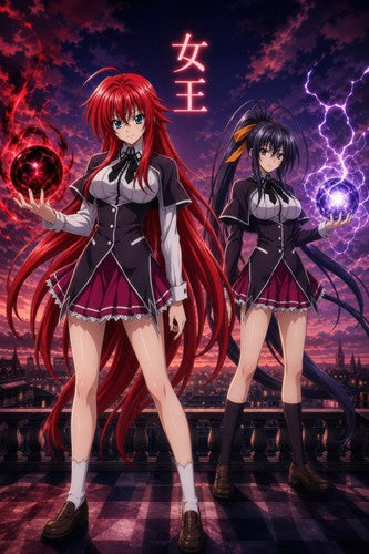 High School DxD P09 Rias Akeno Command Anime Poster