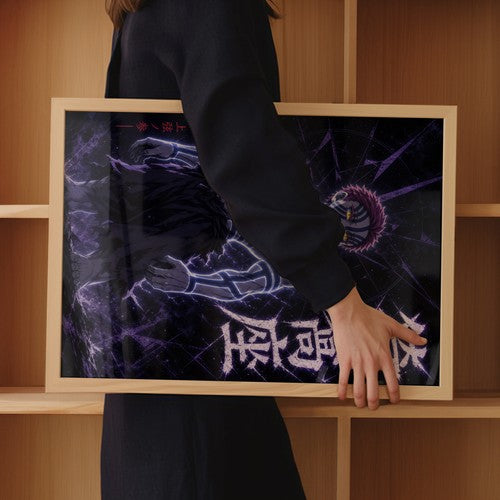 Demon Slayer Dv01 Akaza Electric Profile Anime Poster