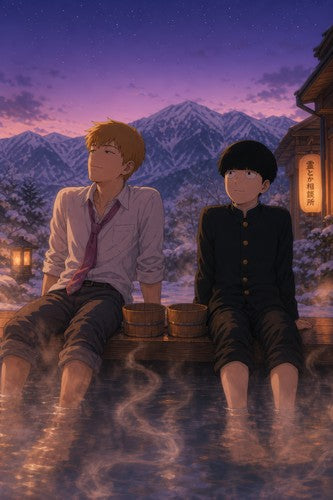 Mob Psycho 100 Mob04Rei Mob Reigei Hotel Bath Towels Pastel Storybook Warmth Ani