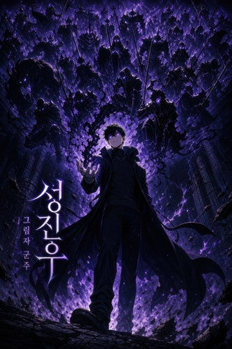 Solo Leveling Sl01 Jinwoo Shadow Army Cinematic Manhwa Anime Poster