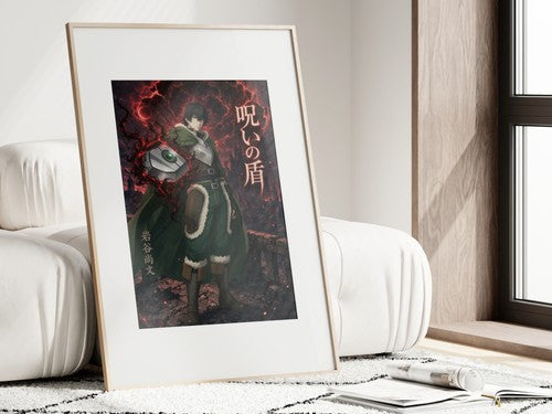 The Rising of the Shield Hero Naofumi Curse Shield Anime Movie Key Art Anime Pos