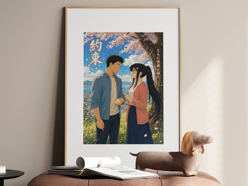 Kaiju No. 8 Kj8 R08 Kafka Mina Childhood Promise Tree Miyazaki Anime Poster
