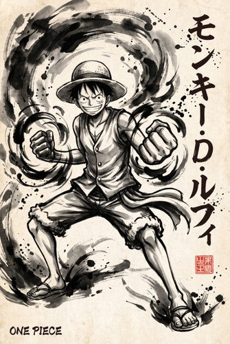 One Piece Luffy V1 Anime Poster