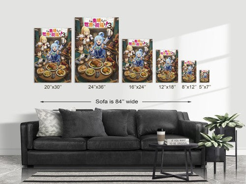 KonoSuba Commercial R6 Aqua Guild Celebration Anime Poster
