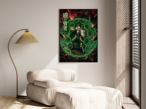 The Rising of the Shield Hero Naofumi Shield Prison Defensive Power Anime Poster
