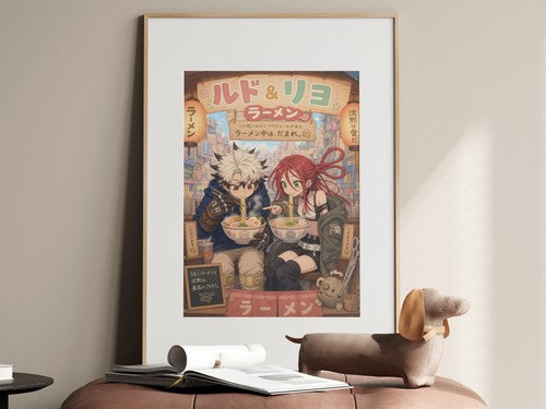 Gachiakuta Gk20 Cute Rudo Riyo Ramen Slurp Kawaii Anime Poster