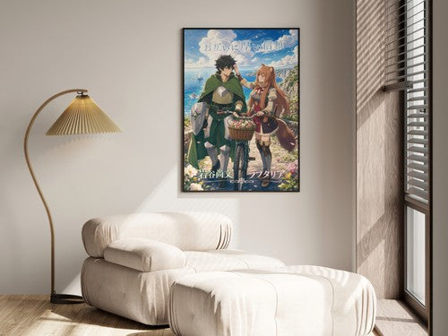 The Rising of the Shield Hero Romance Plus Seaside Bicycle Walk Anime Poster