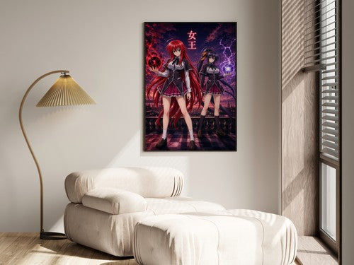 High School DxD P09 Rias Akeno Command Anime Poster