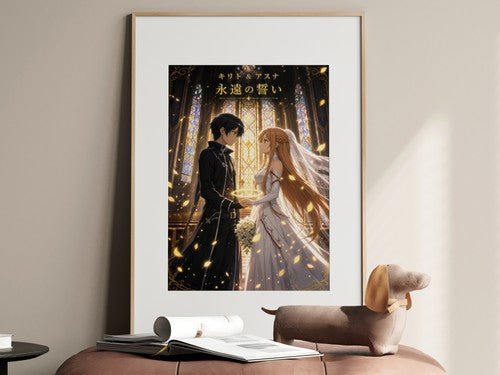 Sword Art Online Sao05 Kirito Asuna Wedding Church Ceremonial Key Visual Anime P