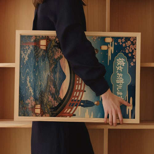 Rent a Girlfriend G10 Ukiyoe Bridge Anime Poster