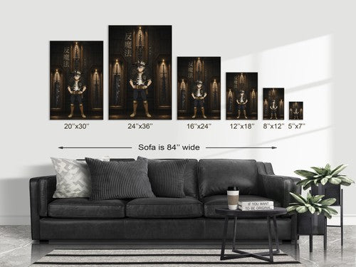 Poster on sofa