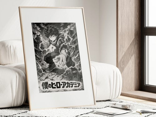 My Hero Academia G5 Deku Bw Manga Anime Poster