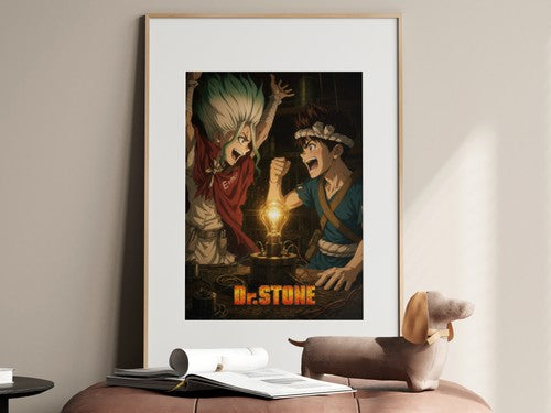 Dr. Stone P20 Senku Chrome Joy Anime Poster