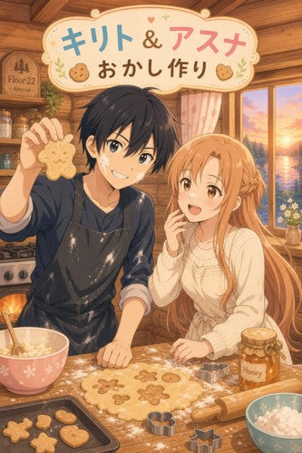 Sword Art Online Sao15 Cute Baking Together Kawaii Anime Poster
