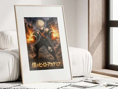 My Hero Academia G2 Bakugo Explosion Anime Poster