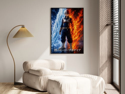 My Hero Academia G2 Todoroki Icefire Anime Poster