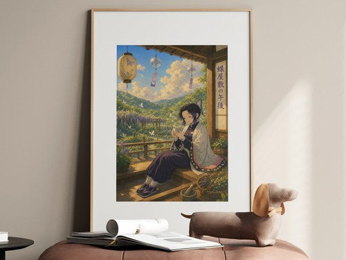 Demon Slayer Mp04 Shinobu Tea Miyazaki Butterfly Porch Anime Poster