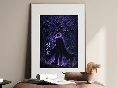 Solo Leveling Sl01 Jinwoo Shadow Army Cinematic Manhwa Anime Poster