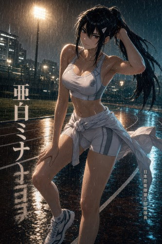 Kaiju No. 8 Kj8 S03 Mina Rain Training White Set Anime Film Glamour Anime Poster