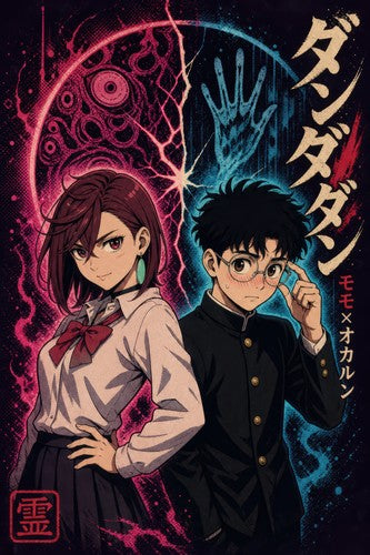 Dandadan Ddd01 Momo Okarun Dark Pop Anime Poster