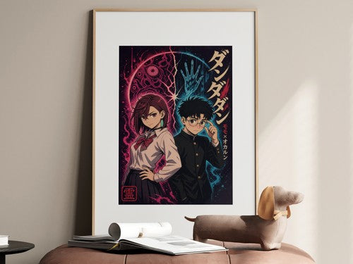 Dandadan Ddd01 Momo Okarun Dark Pop Anime Poster