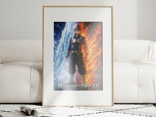 My Hero Academia G2 Todoroki Icefire Anime Poster