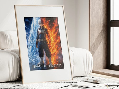 My Hero Academia G2 Todoroki Icefire Anime Poster