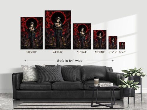 Poster on sofa