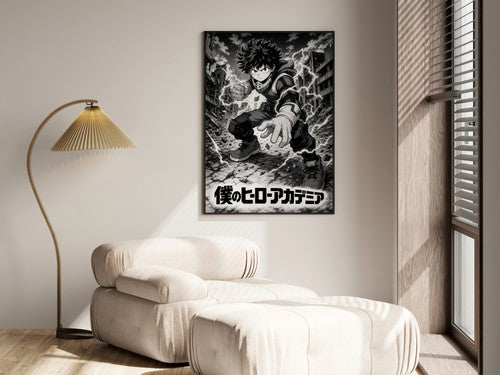My Hero Academia G5 Deku Bw Manga Anime Poster