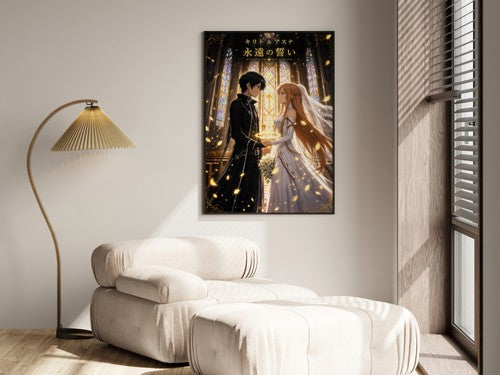 Sword Art Online Sao05 Kirito Asuna Wedding Church Ceremonial Key Visual Anime P