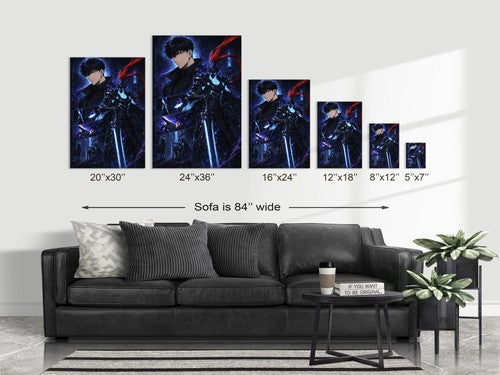 Solo Leveling Sl59 Jinwoo Igris Anime Editorial Anime Poster