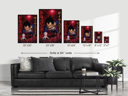 Dragon Ball Db03 Vegeta Pride Training Anime Poster
