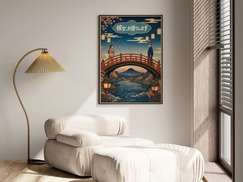 Rent a Girlfriend G10 Ukiyoe Bridge Anime Poster
