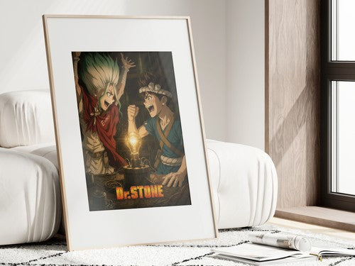 Dr. Stone P20 Senku Chrome Joy Anime Poster